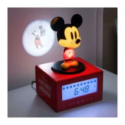 Mickey Mouse projektoros digitális ébresztőóra éjszakai fénnyel