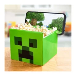 Minecraft Creeper nasis tál telefontartóval