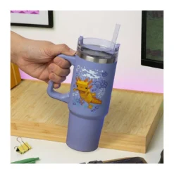 Minecraft Lila XL utazó bögre szívószállal 900ml