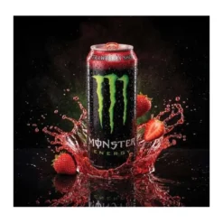 Monster Energy USA Strawberry Shot energiaital 473ml – 2. kép