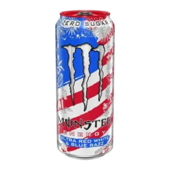 Monster USA Energy Ultra Red White & Blue Razz energiaital édesítőszerekkel 473ml – 2. kép
