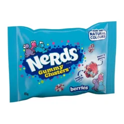 Nerds Gummy Clusters Berries bogyós gyümölcsös gumicukor ropogós cukor kéreggel 45g