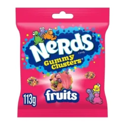 Nerds Gummy Clusters Fruit Gyümölcsös gumicukor ropogós cukor kéreggel 113g – 2. kép