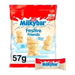 Nestle Milkybar Festive Friends Bag karácsonyi fehércsokoládé figurák 57g