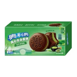 Oreo Matcha Soft Cake matcha krémmel töltött puha sütemény cukorral és édesítőszerrel 132g – 3. kép