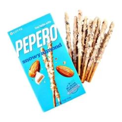 Pepero Snowy Almond fehércsoki és mandula ízű ropi 32g – 2. kép
