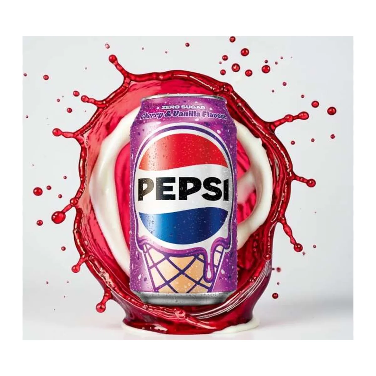 Pepsi Cherry Vanilla Zero sugar cukormentes cseresznyés-vaníliás szénsavas üdítő 330ml – 2. kép