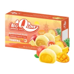 QLove Golden Fruit Premium Filling Mini Mochi 80g