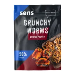 Sens Crunchy Worms Smoked Paprika ízű ropogós lisztkukac snack 12g