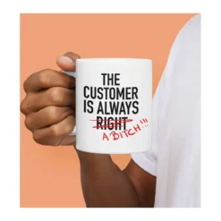The Customer is Always Right fehér bögre – 3. kép