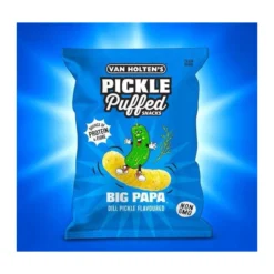Van Holtens Big Papa Pickle Puffs kovászos uborka ízű lencsechips 90g – 3. kép