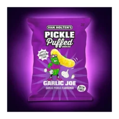 Van Holtens Garlic Joe Pickle Puffs fokhagyma-uborka ízű lencsechips 90g