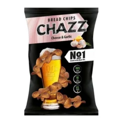 Chazz Bread Chips Cheese and Garlic sajt és fokhagyma ízű kenyérchips 100g – 2. kép