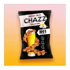 Chazz Bread Chips Cheese and Garlic sajt és fokhagyma ízű kenyérchips 100g