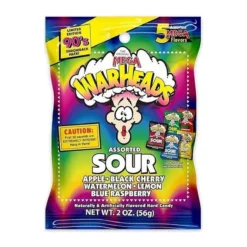 Warheads Assorted Sour extrém savanyú keménycukorka original 56g