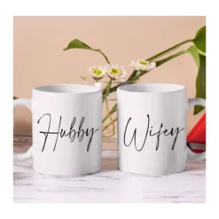 Wifey és Hubby páros bögre