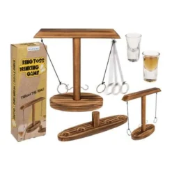 Wooden Ring Toss fa ügyességi ivós játék